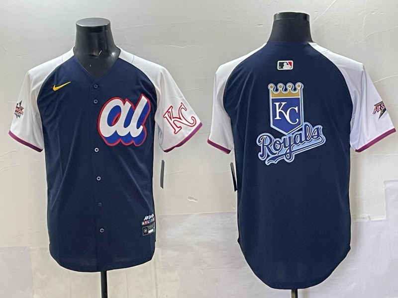 Men 2025 Kansas City Royals blank  blue Nike MLB All Star jersey 001->milwaukee brewers->MLB Jersey